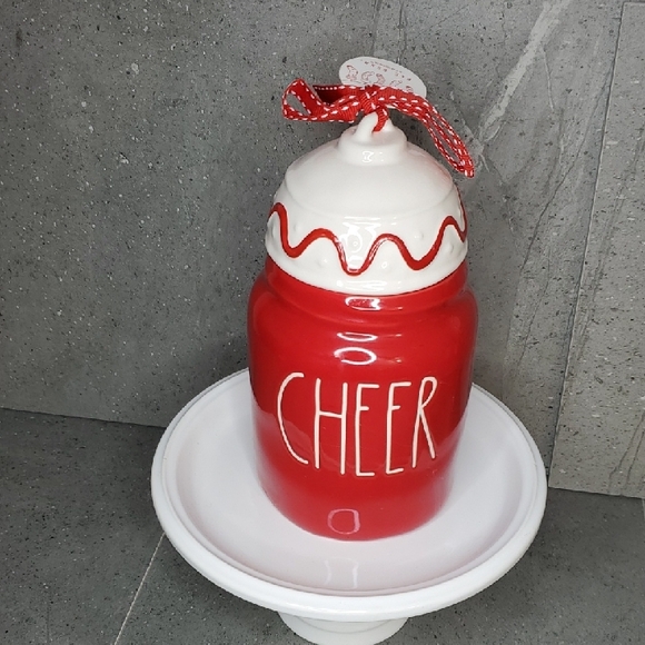 Rae Dunn Other - Festive Red and White Cheer Jar
